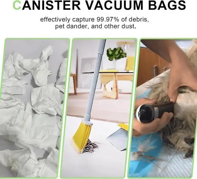 Alt view image 6 of 7 - 50558 Type C/Q Vacuum Cleaner Bags Compatible with Kenm.ore Canister Type C/Q 5055 50557 50558 (12)