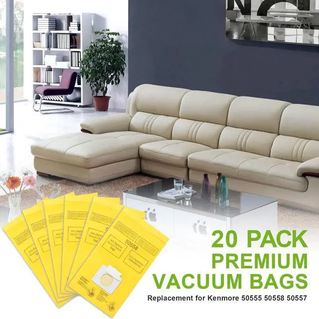Alt view image 7 of 7 - 50558 Type C/Q Vacuum Cleaner Bags Compatible with Kenm.ore Canister Type C/Q 5055 50557 50558 (12)