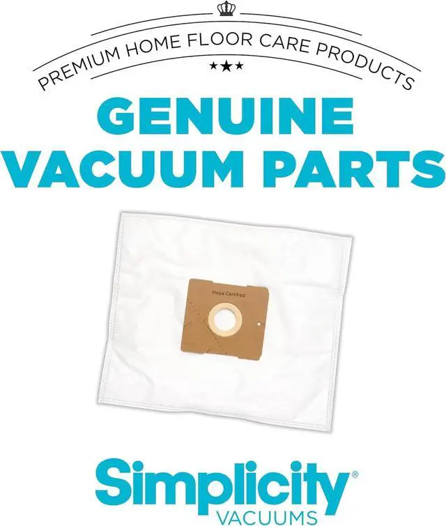 Alt view image 2 of 7 - Simplicity Vacuums SZH-6 Jill Canister Vacuum Replacement Bags with Certified Hepa Media Fits with Simplicity Jill Jack and Snap Bagged Vacuum Canister Models Type Z Bags 6-pack Set