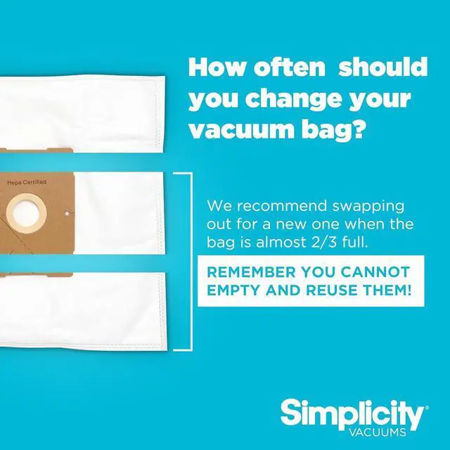 Alt view image 6 of 7 - Simplicity Vacuums SZH-6 Jill Canister Vacuum Replacement Bags with Certified Hepa Media Fits with Simplicity Jill Jack and Snap Bagged Vacuum Canister Models Type Z Bags 6-pack Set