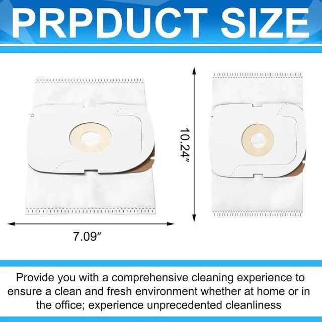 Alt view image 2 of 6 - 12 Pack Vacuum Cleaner Bags Compatible with Aerus Lux Guardian Platinum Canister Vacuum Cleaner Style P HEPA Vacuum Bags Replacement Vacuum Filter Bags