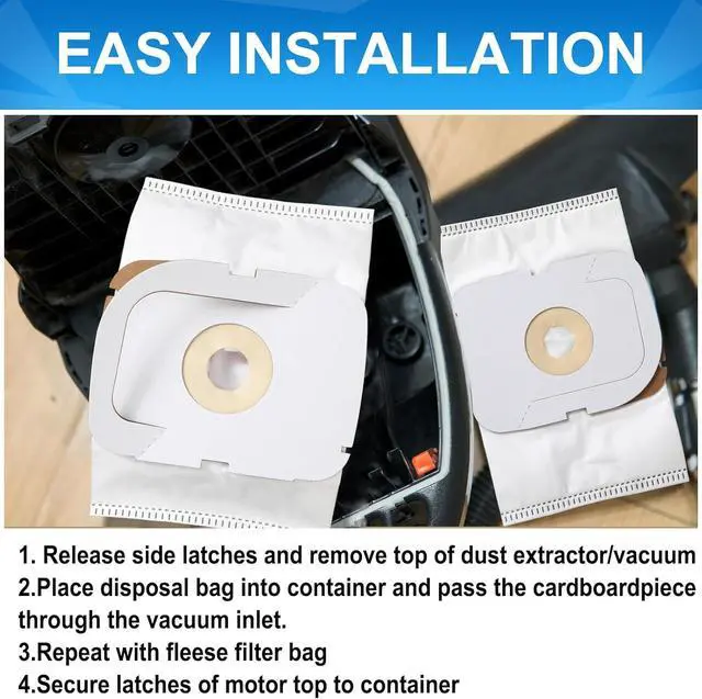 Alt view image 4 of 6 - 12 Pack Vacuum Cleaner Bags Compatible with Aerus Lux Guardian Platinum Canister Vacuum Cleaner Style P HEPA Vacuum Bags Replacement Vacuum Filter Bags