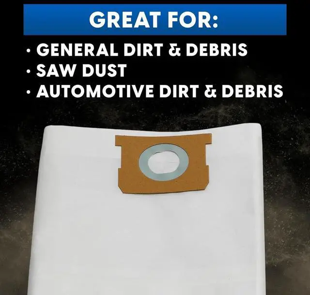 Alt view image 3 of 4 - Standard Dust Bag 5-6 Gallon Genuine Part 3pcs per Pack for Replacement