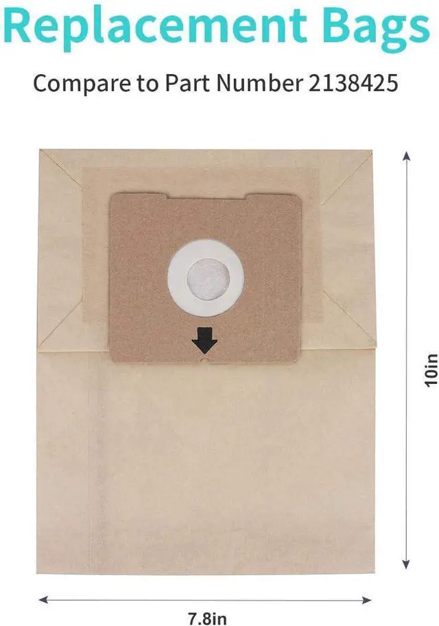 Alt view image 7 of 7 - Zing Vacuum Bags for Bissell 12 Pack Zing Bags 2154 4122 Compatible with Bissell Zing Canister Vacuum 1668 Zing Canister Bags Replacement