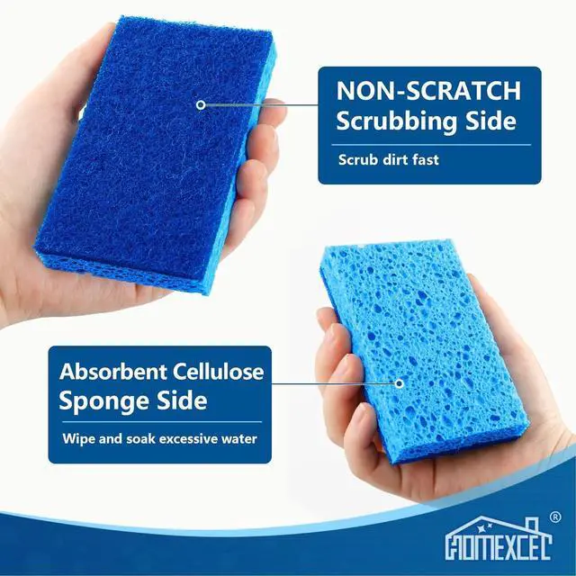 Alt view image 2 of 7 - HOMEXCEL Sponges Kitchen 24 Pack, Non Scratch Scrub Dish Sponge for Dishes