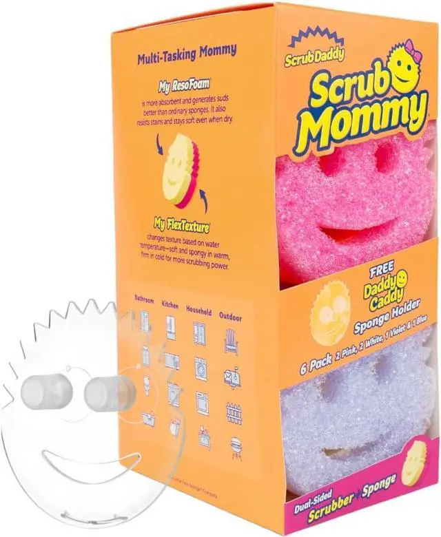 Main image of Damp Clean Duster Sponge 4pack Magic Sponge Eraser Reusable Damp Dusting Sponge Household Cleaning for Blinds Glass Baseboards Radiators Window Track Grooves(Multi Color)