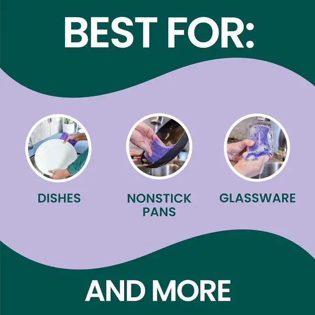 Alt view image 4 of 7 - Odor Resist Non-Scratch Scrub Sponge Dishwasher-Safe Kitchen Sponges that Resist Bacterial Odors Multipurpose Dish Sponge for Gentle Cleaning 6 Dish Sponges