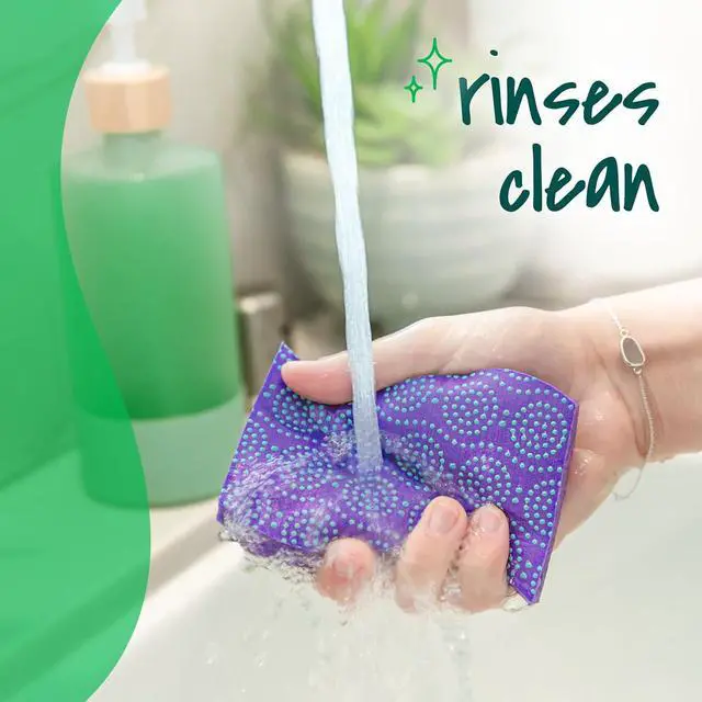 Alt view image 6 of 7 - Odor Resist Non-Scratch Scrub Sponge Dishwasher-Safe Kitchen Sponges that Resist Bacterial Odors Multipurpose Dish Sponge for Gentle Cleaning 6 Dish Sponges