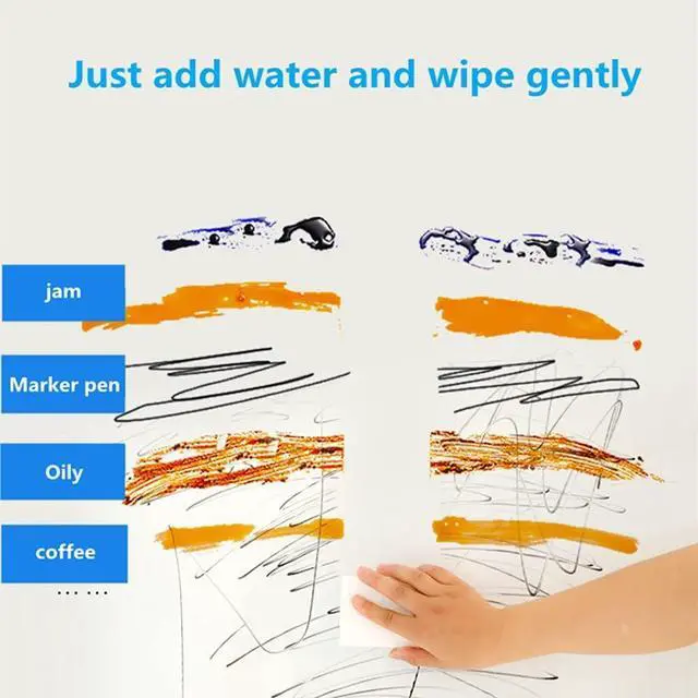 Alt view image 2 of 6 - Magic Sponges Cleaning Eraser 50 Pack Melamine Sponge Foam Pads Multi-Functional Household Cleaning Kitchen Dish Sponge for Furniture Bathroom Bathtub Sink Floor Baseboard Wall Cleaner