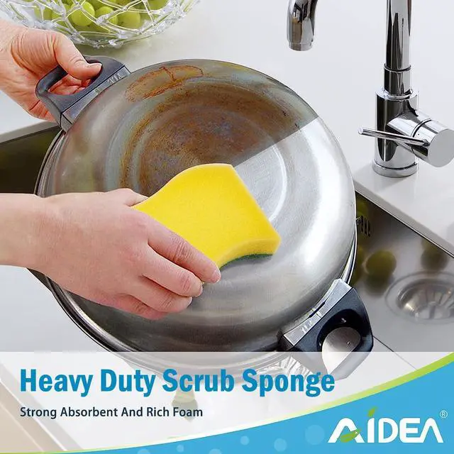 Alt view image 5 of 7 - AIDEA Sponges Kitchen, 24-PK Heavy Duty Dish Sponges Kitchen, Scrub Sponges