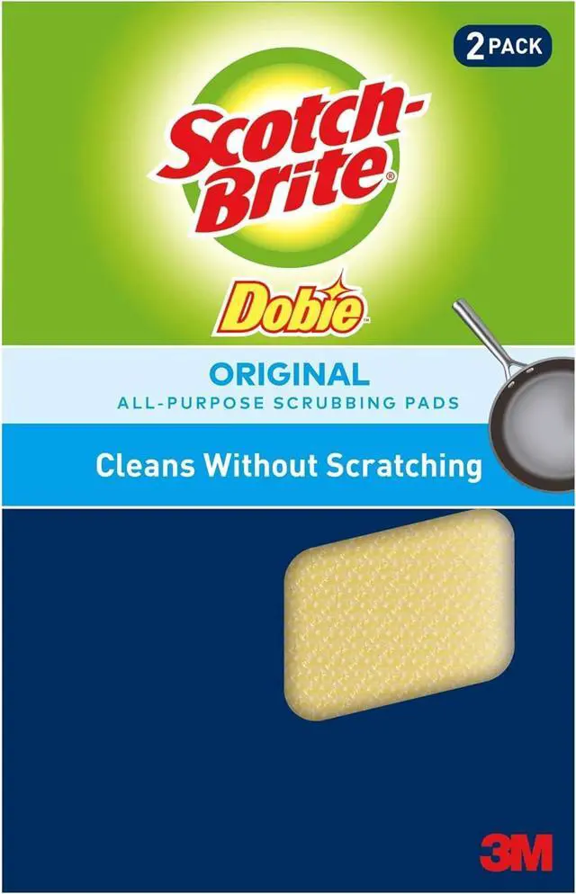 Alt view image 2 of 7 - Dobie Pads Dobie Sponge for All Purpose Cleaning of Kitchen Bathroom and Household Non Scratch Dobie Cleaning Pads Safe for Non-Stick Cookware 12 Dobie Pads