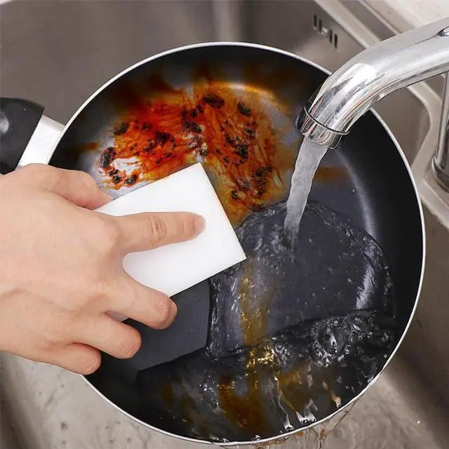 Alt view image 2 of 5 - (50 Pack) Extra Large Eraser Sponge - Extra Thick Long Lasting Melamine Sponges in Bulk Boat Eraser Multi Surface Scrubber Foam Cleaning Pads - Bathtub Floor Baseboard Bathroom Wall Cleaner