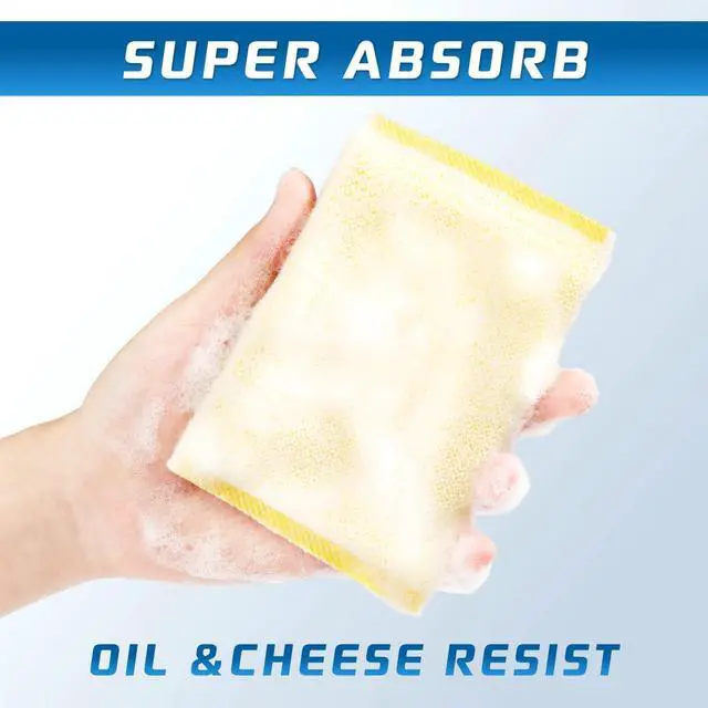 Alt view image 2 of 6 - All-Purpose Non Scratch SpongesSponges Kitchen for Washing and Cleaning Dishes, Non-Stick Cookware,Premium Scrub and ScrubbersCleaning of Kitchen, Bathroom,and Household,12Pad