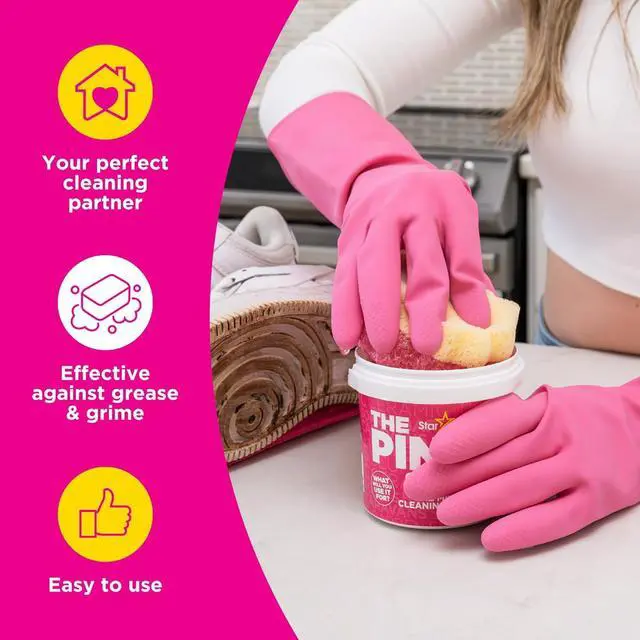 Alt view image 2 of 7 - The Pink Stuff  SQeeZY Miracle Dual Sided Scrubber Sponge Scratch Free Solution for Ultimate Home Cleaning - Perfect for Kitchens Bathrooms and Outdoor Use 3-Pack