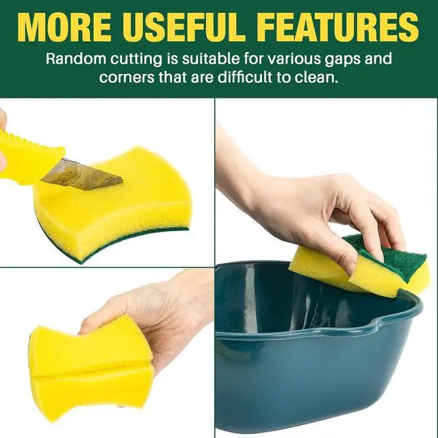 Alt view image 6 of 6 - MAQIHAN 18PCS Kitchen Sponges - Heavy Duty Scrub Sponge for Dishes Pots
