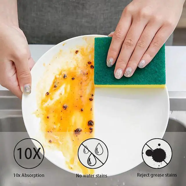 Alt view image 4 of 7 - Sponges Kitchen 16 Count, Heavy Duty Scrub Sponges for Cleaning
