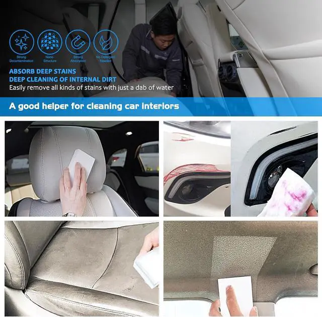 Alt view image 3 of 7 - 25pack Melamine Sponges for Multi-Purpose Cleaning - Tough Durable Magic Sponge Erasers for Use on Sinks Kitchen Bathrooms Walls Floors Bathtubs Shoes Furniture Cars - Wont Rip Easily.