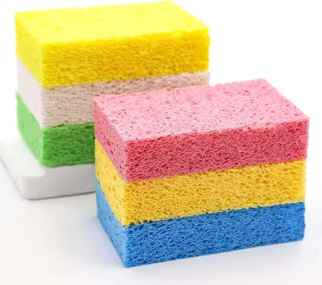 Main image of ARCLIBER 6 Pack Thick Cellulose Scrub Sponges Non-Scratch Kitchen