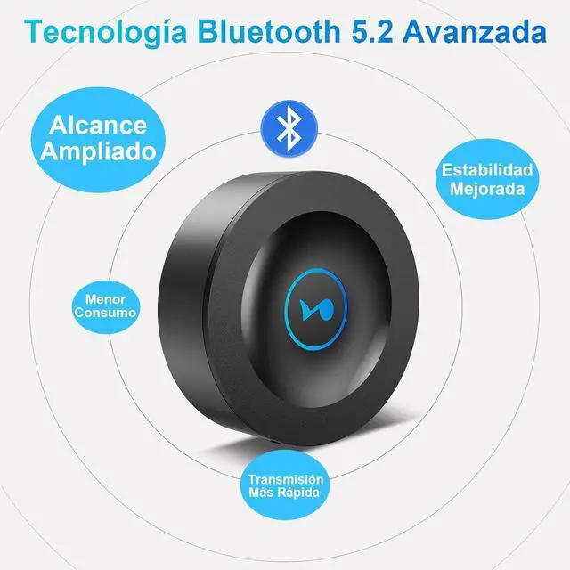 Alt view image 3 of 6 - Bluetooth 5.2 Receiver for Home Stereo AUX Adapter for HiFi Music Streaming Wired Speakers with AUX 3.5mm/RCA Long Range Low Latency and HD Audio