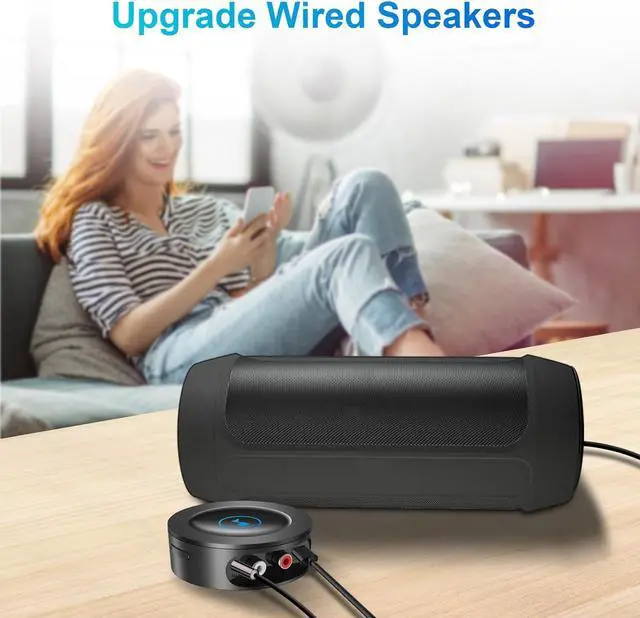 Alt view image 5 of 6 - Bluetooth 5.2 Receiver for Home Stereo AUX Adapter for HiFi Music Streaming Wired Speakers with AUX 3.5mm/RCA Long Range Low Latency and HD Audio