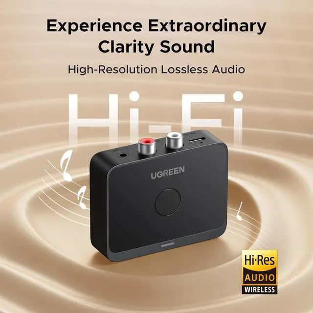 Alt view image 3 of 7 - Bluetooth 6.0 Receiver with LDAC Hi-Res Wireless Audio Adapter with Low Latency for Old Stereo/Speakers/Wired Speakers/Home Audio Music Streaming Stereo System