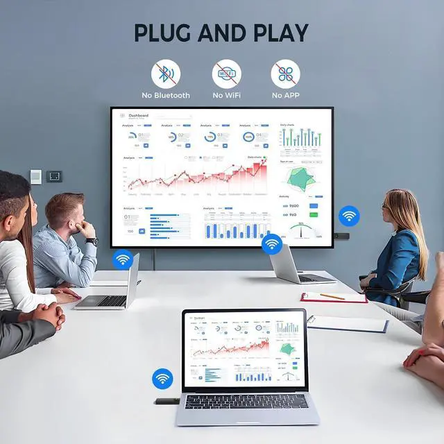 Alt view image 5 of 7 - Wireless HDMI Transmitter and Receiver  Plug & Play 2.4G/5G Wireless HDMI Extender Kit for Streaming Video & Audio from Laptop PC TV Box or Projector to Any Monitor (Black)