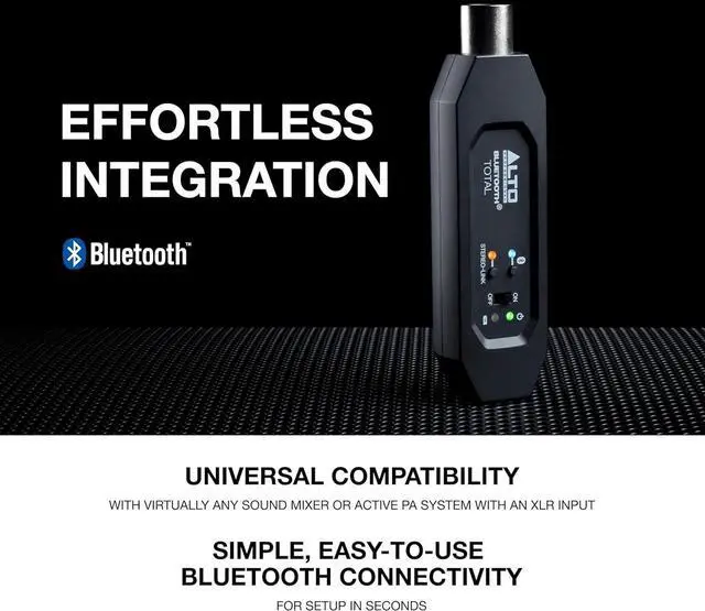 Alt view image 3 of 7 - Bluetooth Total 2 XLR Equipped Rechargeable Bluetooth Receiver for Mixing Desk Audio Mixer Setups and Active PA Systems