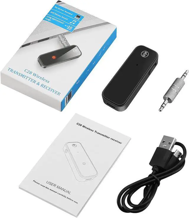 Alt view image 7 of 7 - (Upgraded) Aux Bluetooth Adapter for Car 2 in 1 Bluetooth 5.3 Receiver Transmitter for Car with Display Screen Suitable for Cars Speakers Stereo Systems and Headphones