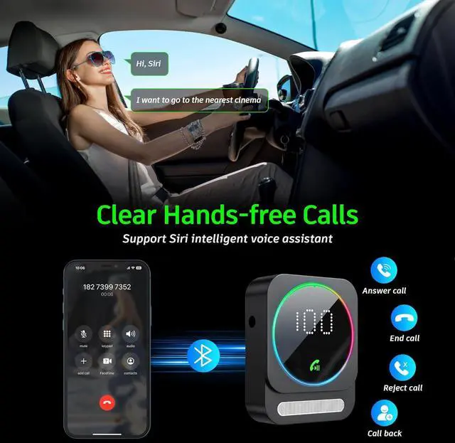 Alt view image 3 of 7 - Bluetooth 5.3 Receiver for Car Wireless Audio Adapter for Car/Home Stereo/Wired Headphones/Speaker Bluetooth Aux Adapter Dual AUX Outputs RCA AUX 3.5mm Music Receiver