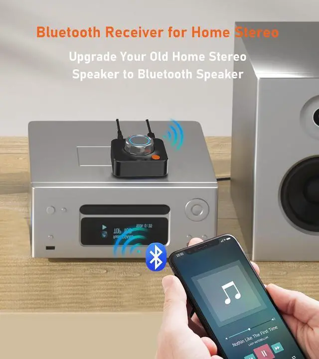 Alt view image 2 of 7 - Bluetooth Receiver for Home Stereo Bluetooth Adapter for Stereo Receiver with 3.5mm/COAXIAL/Optical Wireless Audio Receivers & Adapters with 3D Surround Low Latency Support TF Card Playback