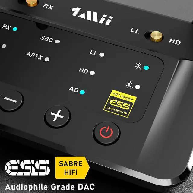 Alt view image 4 of 7 - B03Pro Bluetooth 5.3 Transmitter Receiver for Home Stereo TV HiFi Wireless Audio Adapter with Audiophile DAC & AptX HD/Low Latency Long Range Optical RCA AUX 3.5mm Outputs/Inputs