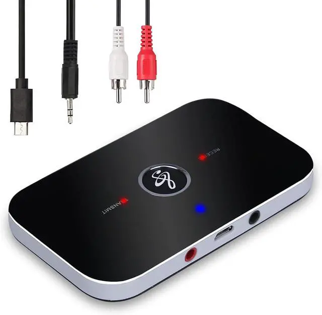 Main image of Bluetooth Transmitter Receiver 2-in-1 Aux Bluetooth 5.0 Audio Adapter with Aux 3.5mm R/L Cable for TV/Airplane/Home Stereo/Speakers/BT Headphones RCA AUX 3.5mm Bluetooth Music Receiver