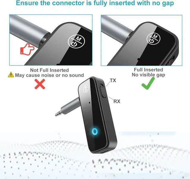 Alt view image 7 of 7 - Aux Bluetooth 5.3 Adapter for Car 2 in 1 Wireless Bluetooth Transmitter and Receiver for Headphones Car Home Audio Speaker Portable 3.5mm Wireless Audio Receiver Hands-Free Call