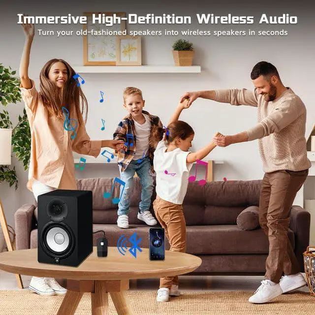 Alt view image 5 of 7 - Advanced Bluetooth 5.4 Receiver for Home Stereo Wireless Audio Adapter for Wired Speaker Car Stereo Music Streaming with 3.5mm RCA Jack 20 Hours Playtime Easy to Slide ON/Off Multi-Point