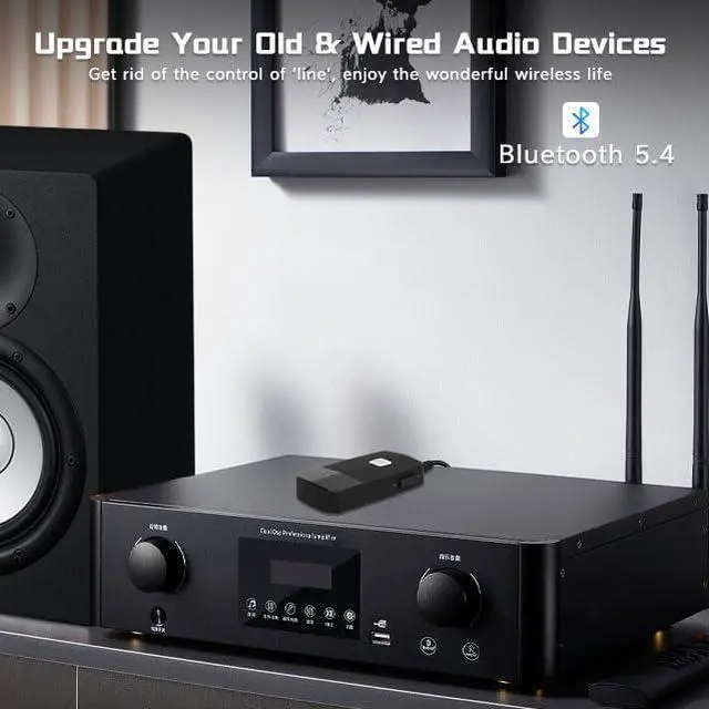 Alt view image 6 of 7 - Advanced Bluetooth 5.4 Receiver for Home Stereo Wireless Audio Adapter for Wired Speaker Car Stereo Music Streaming with 3.5mm RCA Jack 20 Hours Playtime Easy to Slide ON/Off Multi-Point