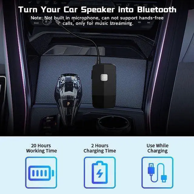 Alt view image 7 of 7 - Advanced Bluetooth 5.4 Receiver for Home Stereo Wireless Audio Adapter for Wired Speaker Car Stereo Music Streaming with 3.5mm RCA Jack 20 Hours Playtime Easy to Slide ON/Off Multi-Point