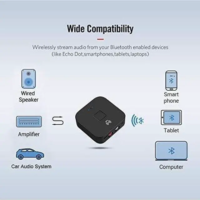 Alt view image 3 of 4 - Bluetooth Receiver for Home Stereo RCA 3.5mm AUX Wireless Audio Adapter for Home and Car Stereo System NFC-Enabled