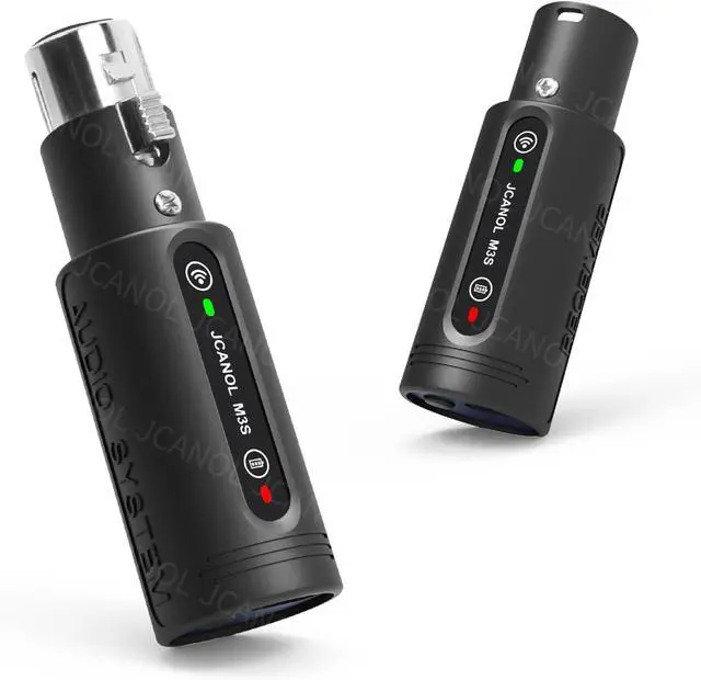 Main image of M3S Wireless XLR Transmitter Receiver Wireless Microphone Adapter with 24-bit/192kHz High-Resolution Built in Mic Booster for Dynamic Microphone Audio Mixer PA System 164ft Range