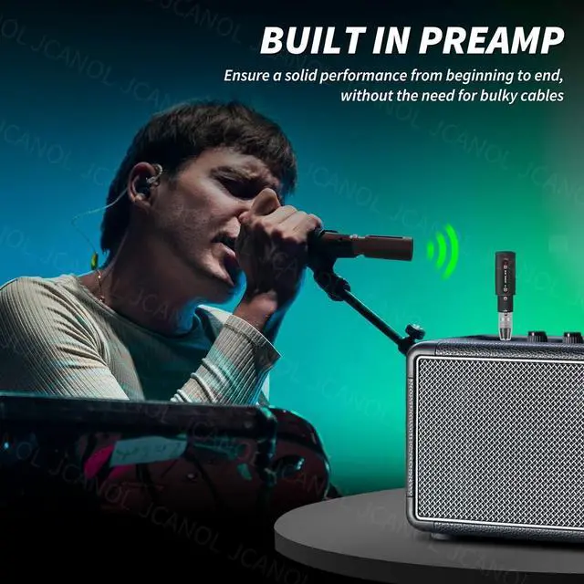 Alt view image 5 of 7 - M3S Wireless XLR Transmitter Receiver Wireless Microphone Adapter with 24-bit/192kHz High-Resolution Built in Mic Booster for Dynamic Microphone Audio Mixer PA System 164ft Range