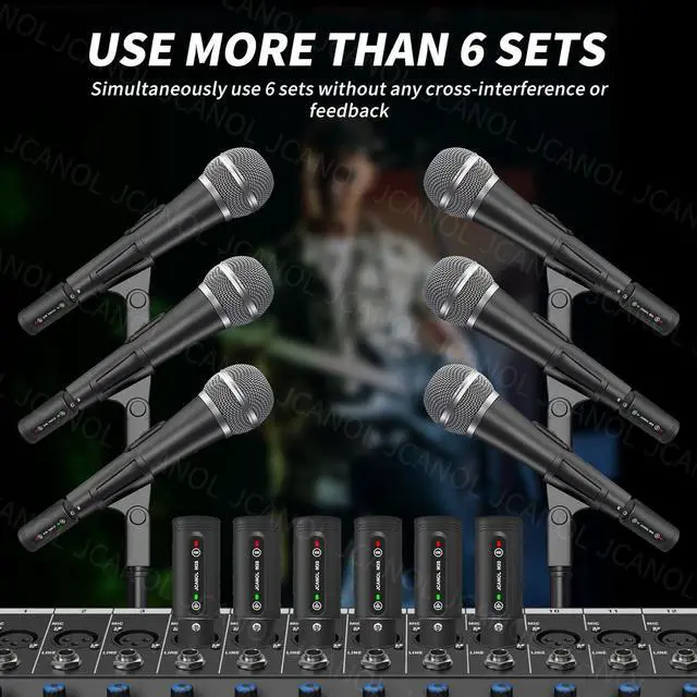 Alt view image 7 of 7 - M3S Wireless XLR Transmitter Receiver Wireless Microphone Adapter with 24-bit/192kHz High-Resolution Built in Mic Booster for Dynamic Microphone Audio Mixer PA System 164ft Range