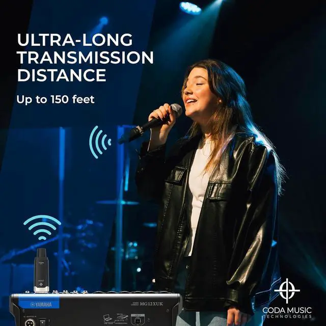 Alt view image 3 of 5 - AirSync - Multifunctional UHF Wireless XLR Transmitter and Receiver, Wireless Microphone Adapter for Dynamic & Condenser Mics with 8-Hours Battery, Low Latency, Rechargeable, PA System, 150ft Range