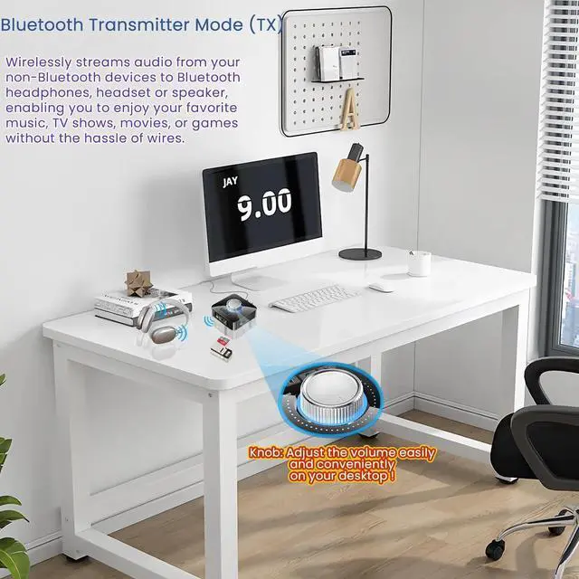 Alt view image 4 of 7 - Bluetooth 5.0 Audio Adapter 5-in-1 Wireless Transmitter Receiver for Car TV CD PC Home Stereo USB to AUX 3.5mm RCA Receiver Micro SD Card MP3 Player Transmitter for Headphones Speaker