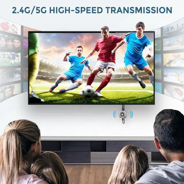 Alt view image 7 of 7 - Wireless HDMI Display Dongle Adapter Wireless HDMI Transmitter and Receiver 2-in-1 Portable Streaming Video and Audio to Monitor from Smartphone/PC/DV/HDTV/Projector/TV Box