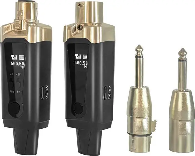 Main image of Wireless XLR Microphone Transmitter and Receiver UHF Wireless Mic System 16 Channels XLR Mic Adapter for Dynamic Microphone Audio Mixer Electric Guitar Bass 250ft Range