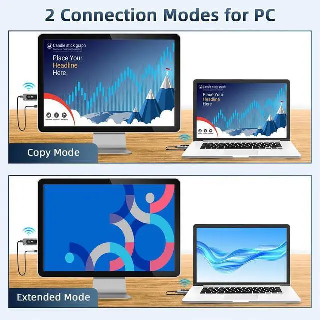 Alt view image 5 of 7 - Wireless HDMI Transmitter and Receiver 4K Decode 1080P Output Plug & Play 2.4G/5G Wireless HDMI Extender Kit Portable for Streaming Video and Audio to Monitor from Laptop/PC/Projector