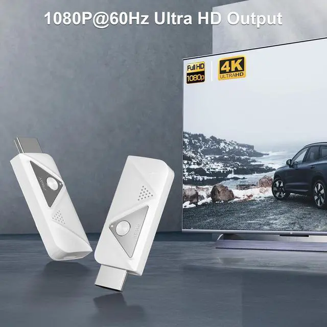 Alt view image 3 of 7 - Wireless HDMI Transmitter and Receiver 164ft/50m 4K Decode Plug and Play 1080P Portable Wireless HDMI Extender 2.4G/5GHz for Streaming Video and Audio to Monitor from Laptop/PC/Projector/TV Box