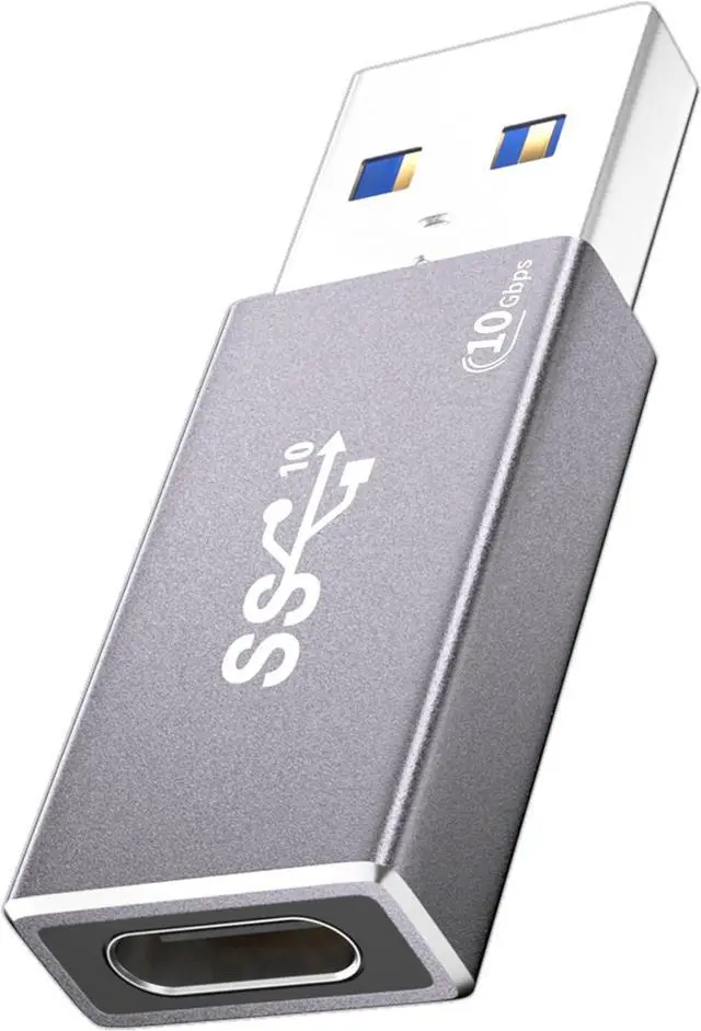 Main image of 10Gbps Double Sided USB to USB C Adapter Type C Female to USB 3.2 Male Adapter - 60W Fast Charging for iPhone 16 15 14 Plus Pro Max Laptop  Galaxy S24 23 Car