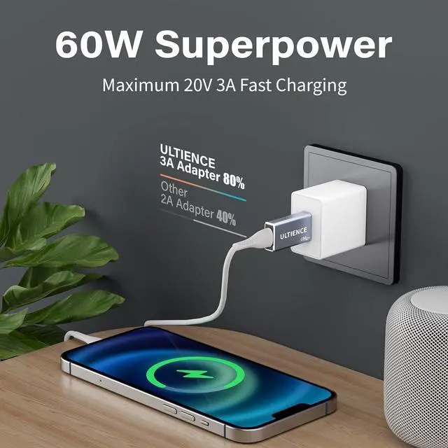 Alt view image 2 of 7 - 10Gbps Double Sided USB to USB C Adapter Type C Female to USB 3.2 Male Adapter - 60W Fast Charging for iPhone 16 15 14 Plus Pro Max Laptop  Galaxy S24 23 Car