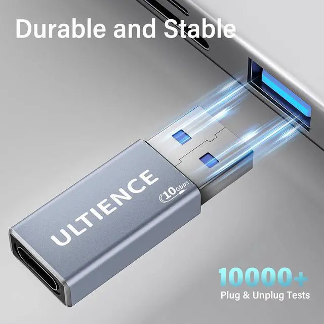 Alt view image 5 of 7 - 10Gbps Double Sided USB to USB C Adapter Type C Female to USB 3.2 Male Adapter - 60W Fast Charging for iPhone 16 15 14 Plus Pro Max Laptop  Galaxy S24 23 Car
