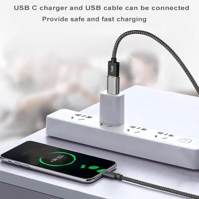 Alt view image 4 of 6 - USB C to USB Adapter 3.1 Gen 2 10Gbps USB to USB C Adapter USB-C Male to USB 3.0 A Female USB 3.2 Type C OTG Converter for MacBook pro Laptop PC iMac iPad air